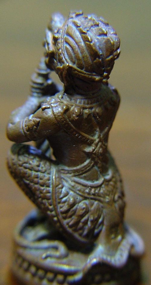 หนุมานจับหลัก(อุดผงลพ.ดิ่ง) เนื้อชนวสัมฤทธิ์โบราณ ลพ.ฟู วัดบางสมัคร ปี ๕๓