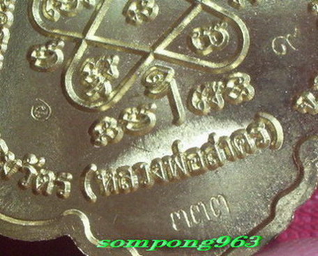 เหรียญ ปาดตาล หลวงพ่อสาคร จ.ระยอง ปี 2552 กะไหล่ทอง ตอก 2 โค้ต เลข ๙ และหมายเลข ๓๓๓ สวยมาก