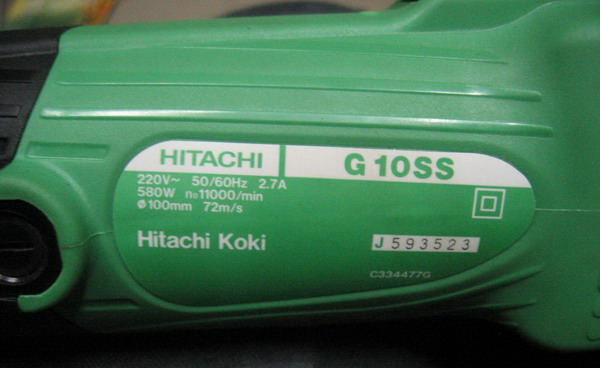 เครื่องเจียร์ HITACHI รุ่น G10 SS   ขนาด 4 นิ้ว 