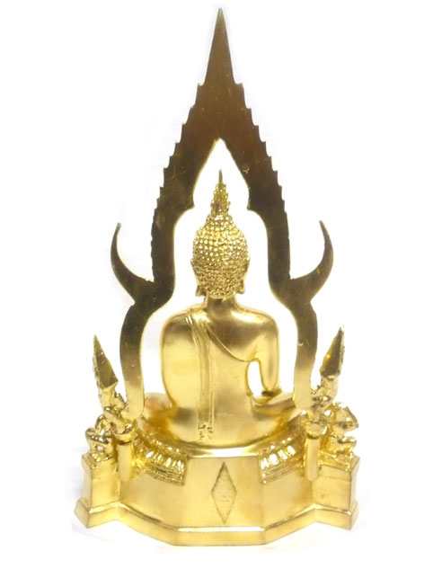 พระพุทธชินราชทองเหลือง ปิดทองแท้ หน้าตัก 5นิ้ว