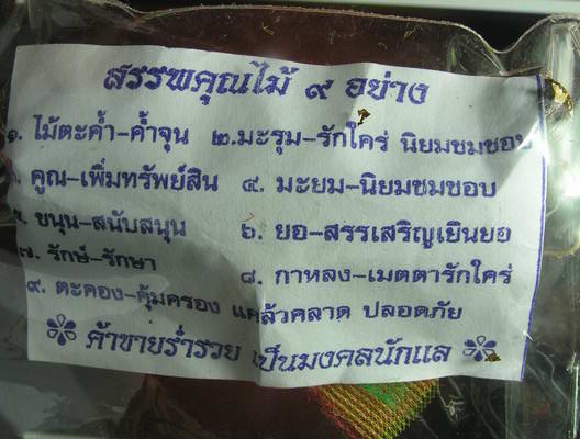 ไม้มงคล 9 อย่าง