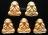 **ทีเดียว 5 องค์ พระปิดตาหลังรูปเหมือน หลวงพ่อเกษม เขมโก เืนื้อทองแดง สวยๆ เคาะเดียวแดง**WE71