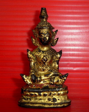 * พระบูชารัตนโกสินทร์ ลงรักปิดทองเดิม ใต้ฐานดินไทย ขนาดเล็กน่ารักมากค่ะ * 