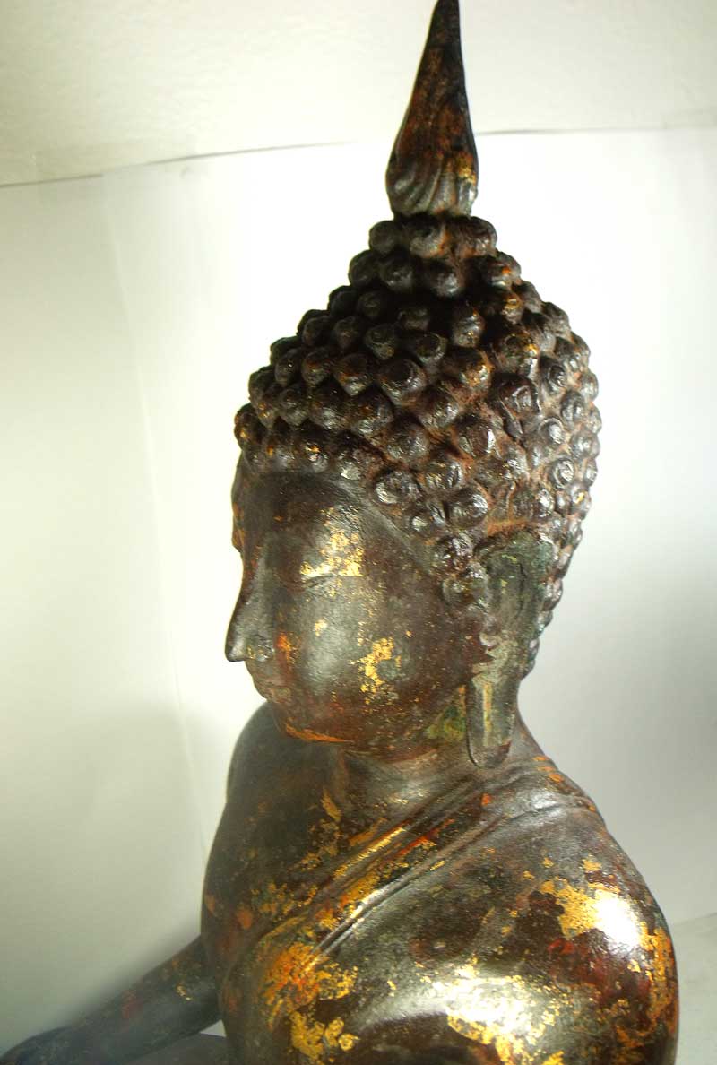 พระบูชา ศิลปสุโขทัย เก่าไม่ทราบยุค เนื้อทองผสม เก่ามากๆครับ หน้าตัก 13 นิ้ว สูง 18 นิ้ว