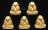 **ทีเดียว 5 องค์ พระปิดตาหลังรูปเหมือน หลวงพ่อเกษม เขมโก เืนื้อทองแดง สวยๆ เคาะเดียวแดง**WI81