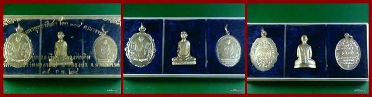 @@@... ล.พ.เดิม รุ่นสร้างวิหาร ปี 29 วัดหนองหลวง 3 องค์ เนื้ออัปปาก้า กล่องเดิม...@@@