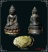 พระกริ่ง+พระชัย ฐานสโม...เนื้อนวะ หลวงปู่ชอบ ก้นอุดข้าวก้นบาตร ปิดด้วยทองคำเปลว 