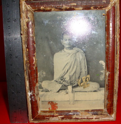 ภาพถ่ายหลวงพ่อพรมวัดช่องแคขนาด 5X7นิ้ว ปี2515 โค๊ตยันต์10