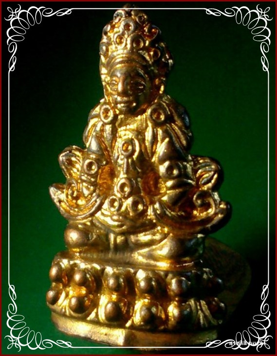 @@@...พระกริ่งธิเบต อวโลกิเตศวร เปลียกทองเก่า สวยมาก ...@@@