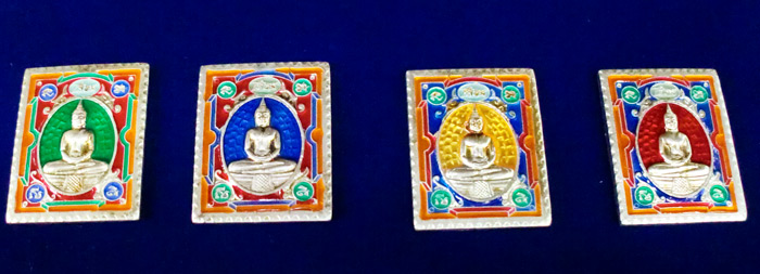 เหรียญแสตมป์ลงยา ชุด 3 สี หลวงพ่อพุทธโสธร เมืองแปดริ้ว