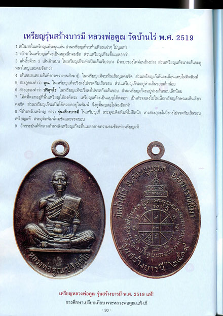 หนังสือ การศึกษาเปรียบเทียบพระ หลวงพ่อคูณ ปริสุทโธ วัดบ้านไร่ แท้- เก๊