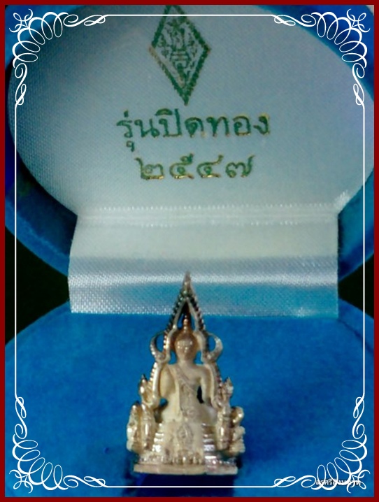 @...# 2 # พระพุทธชินราช รุ่น ปิดทองเนื้อเงินตอกโค๊ตอกเลาธรรมจักร รันตัวเลข กล่องเดิมสวย ...@