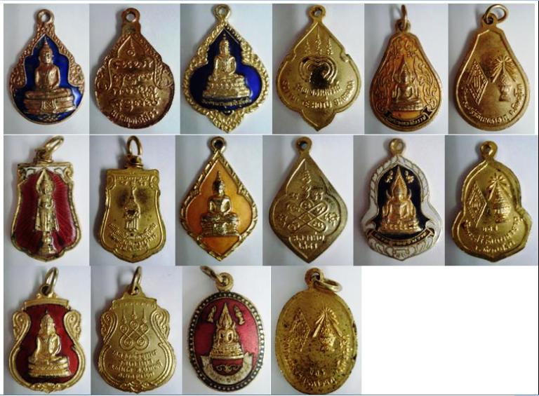 พระเหรียญเนื้อลงยาสวยๆครับ 8 เหรียญผมไม่ทราบที่ครับและไม่มีข้อมูลเลย