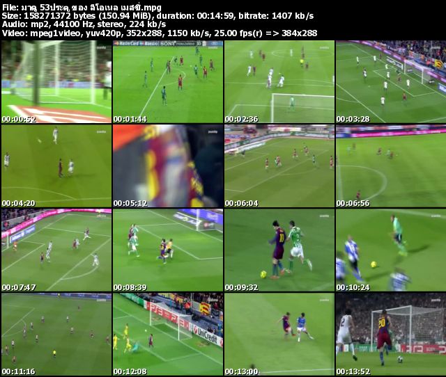 VCD รวม 53 ประตูในทุกรายการของลิโอเนล เมสซี่ สุดยอดต่างดาว 2010-2011