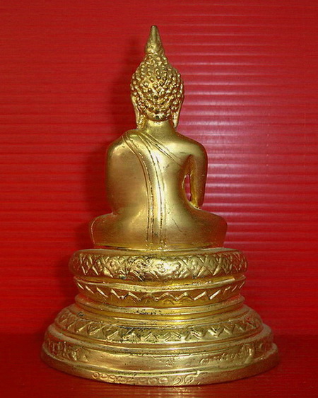 *พระบูชาหลวงพ่อทอง วัดเขาตะเครา จ.เพชรบุรี กะไหล่ทอง ขนาดเล็กหน้าตัก 2 นิ้ว หายากค่ะ *