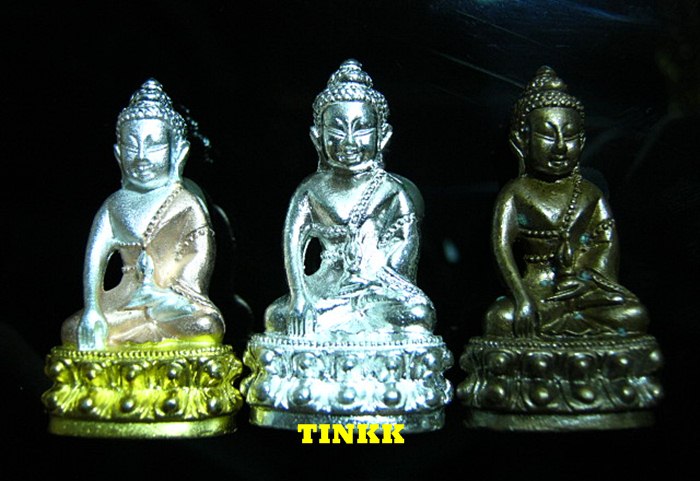 ""พระกริ่งธรรมสิงหบุราจารย์ เนื้อเงิน +3K + ทองแดง หมายเลขเดียวกัน หลวงพ่อจรัญ วัดอัมพวัน  ""