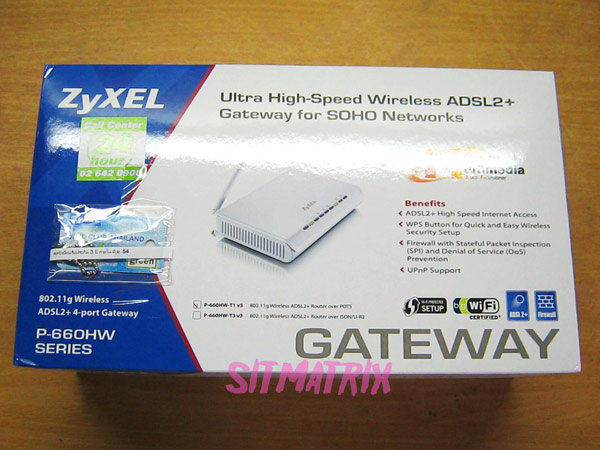 Modem ADSL มี Wiresslan ไร้สาย (มีเสาให้ 2 เสา 2 แบบ) ยี่ห้อ Zyxel รับประกันของใหม่ ไม่ผ่านมือ