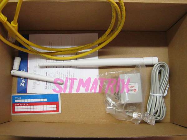 Modem ADSL มี Wiresslan ไร้สาย (มีเสาให้ 2 เสา 2 แบบ) ยี่ห้อ Zyxel รับประกันของใหม่ ไม่ผ่านมือ