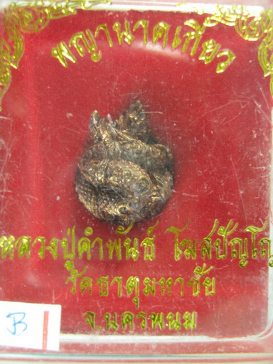 พญานาคเกี้ยวเม็ดใหญ่ + ผ้ายันต์โภคทรัพย์ หลวงปู่คำพันธ์ วัดธาตุมหาชัย