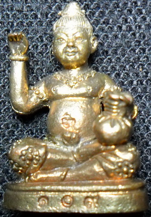 กุมารทอง เนื้อนวะโลหะอุดผงวิเศษ หลวงพ่อดำ วัดสันติธรรม จ.สระแก้ว