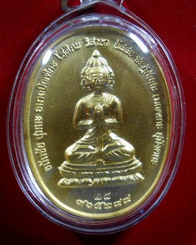 เหรียญหลวงปูมาหลังนวะโกฎิ กะไหล่ทองลงยา