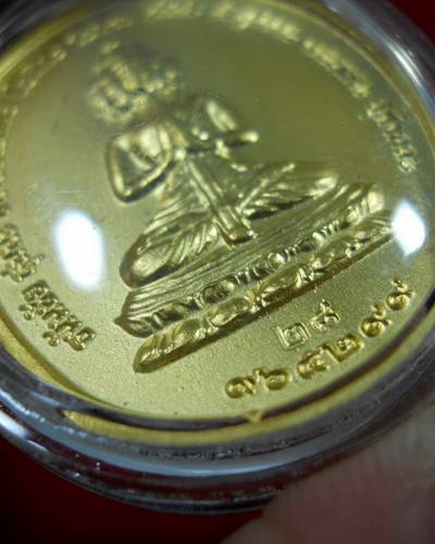 เหรียญหลวงปูมาหลังนวะโกฎิ กะไหล่ทองลงยา