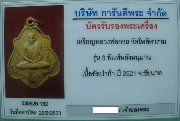 หลวงพ่อกวย 2521 หลังหนุมาน