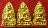หลวงปู่ทวด พิมพ์เตารีดใหญ่ 3 องค์ เนื้อเปียกทอง วัดในหาน อ.นอง อ.ทอง อ.สุภา ร่วมปลุกเสก ปี 36