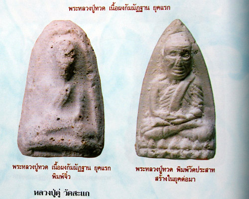 "หลวงปู่ทวด"_เนื้อผงกัมมัฏฐาน หลวงปู่ดู่ วัดสะแก_พระธาตุขึ้น