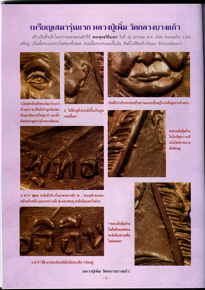 หนังสือ กลเม็ดเคล็ดลับการศึกษาพระเครื่อง หลวงปู่เพิ่ม วัดกลางบางแก้ว จ.นครปฐม