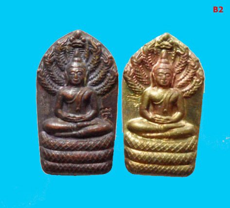 เนื้อทองแดง เนื้อทองเหลือง พระนาคปรกใบมะขามหลวงพ่อทองดำ วัดท่าทอง อุตรดิตถ์ ศิษย์เอก หลวงพ่อเงิน