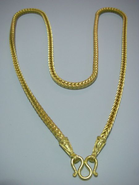 สร้อยเเขวนพระ 1 ห่วงทำจากเหรียญสตางค์ ลายสี่เสา 270 บาท