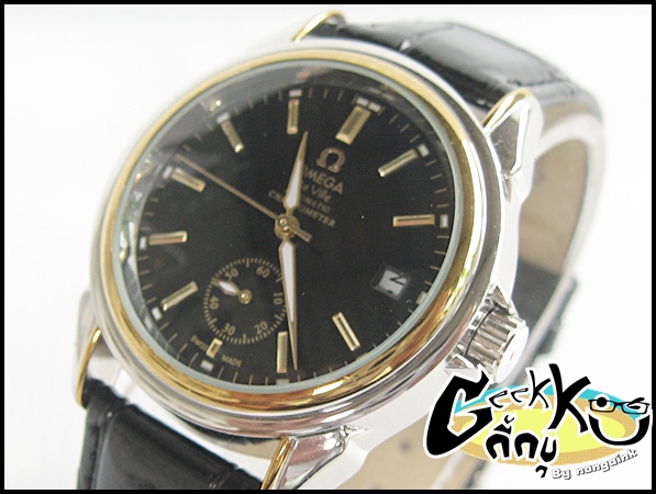 นาฬิกา ...OMEGA DE VILLE สายหนัง....(หน้าสีดำ)