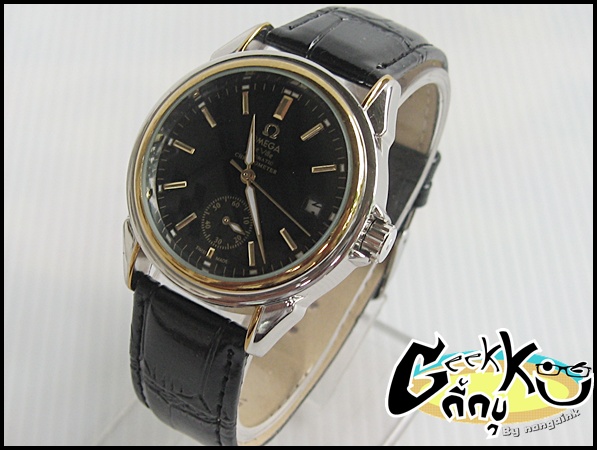 นาฬิกา ...OMEGA DE VILLE สายหนัง....(หน้าสีดำ)