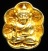 **พระอุปคุต นั่งบัว หลวงปู่คำพันธ์ เนื้อชุบทอง เคาะเดียวแดง**WU51