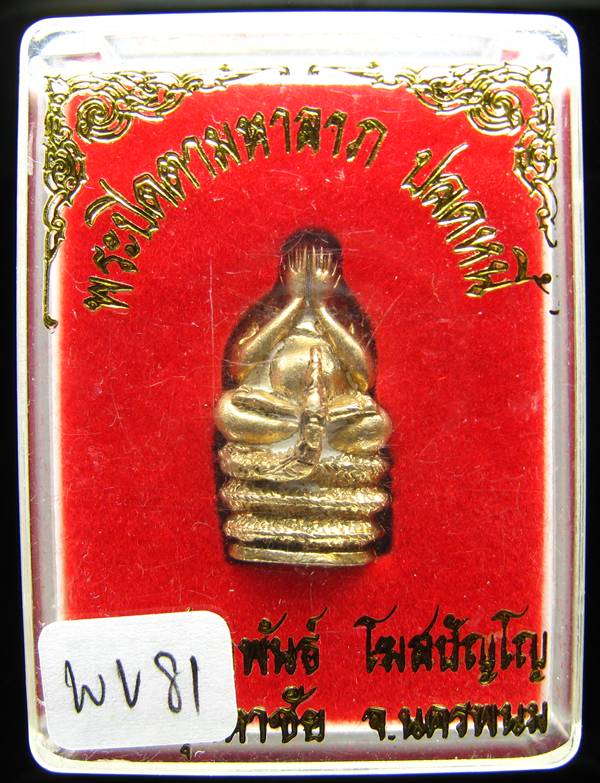 **พระปิดนาคเกี้ยว มหาลาภ ปลดหนี้ หลวงปู่คำพันธ์ เนื้อทองแดง สวยๆ ราคาเบาๆ เคาะเดียว**WV81