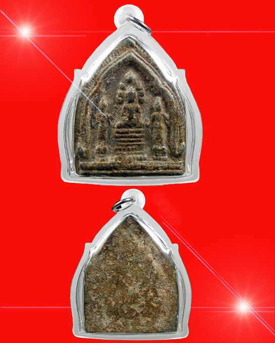 พระนารายณ์ทรงปืน เนื้อชินเขียว กรุวัดปืน จ. ลพบุรี