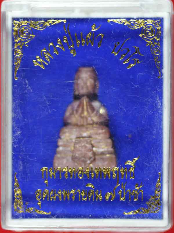 กุมารทองเทพฤทธิ์ เนื้อทองผสม อุดผงพลายดิน ๗ ป่าช้า หลวงปู่แผ้ว ปวโร วัดกำแพงแสน นครปฐม ปี ๒๕๔๙ 2