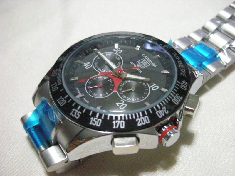 TAG HEUER GRAND CARRERA หน้าดำเข็มเเดง เคาะเเรก