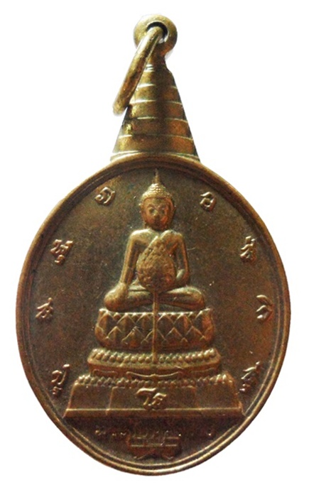 เหรียญพระชัยหลังช้าง หลัง ภปร. เนื้อทองฝาบาตร ปี 2530 (No.1)