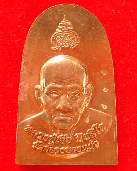 ปรกโพธิ์นารายณ์เพชรกลับ หลวงปู่เจือ วัดกลางบางแก้ว เนื้อทองแดง ปี 2552