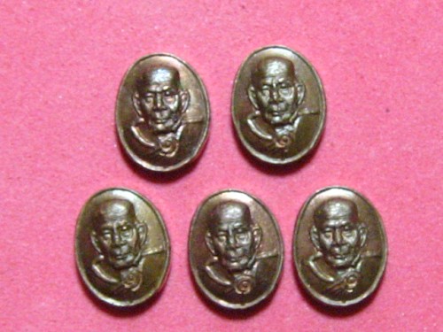 เหรียญเม็ดยาทองแดง หลวงปู่หมุน วัดซับลำใย 5 เหรียญชุดที่ 1 