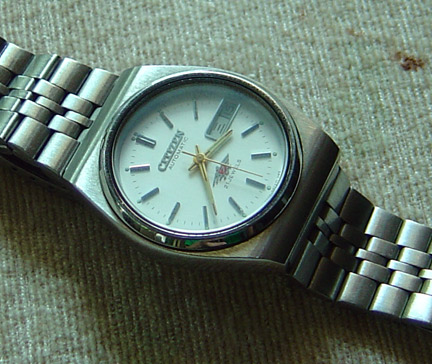 นาฬิกา CITIZEN ของแท้ 21 JEWEL (รุ่นที่ได้รับการยอมรับว่าแม่นยำ เที่ยงตรงมาก) ตัวเรือนสแตนเลสแท้ สภา