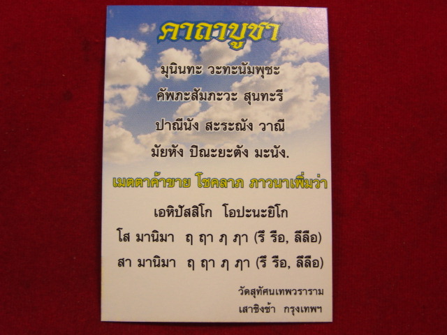 "จ่าสันต์" แดงเคาะเดียว/พระสุนทรีวาณี  เทพแห่งปัญญาบารมี  ความสำเร็จทั้งปวง วัดสุทัศเทพวราราม