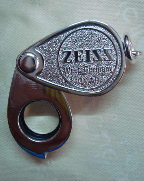 กล้องส่องพระZeiss APL 10X ตัวเงิน เลนส์กระจก เคลือบมัลติโค๊ต สวยๆ