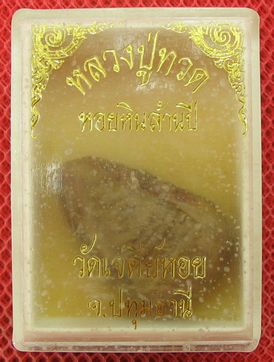 หลวงปู่ทวด แกะจากหอยหินล้านปีทั้งตัว หลวงพ่อทองกลึง วัดเจดีย์หอย จ.ปทุมธานี ปี42 สวยเดิม 