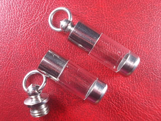 ปลอกตระกรุดฝาเกลียวใส่ของเหลวได้ ขนาด 1 ซม.X 2.5ซม. 2ชิ้น