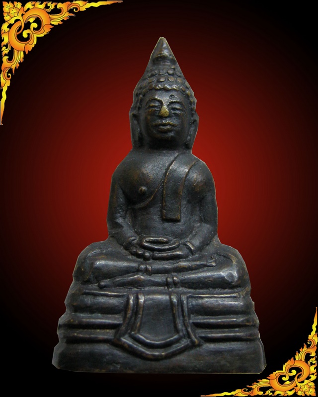 กริ่งหลวงพ่อโสธร ปี 2508 หน้าใหญ่ (นิยม) เนื้อทองเหลืองรมดำ