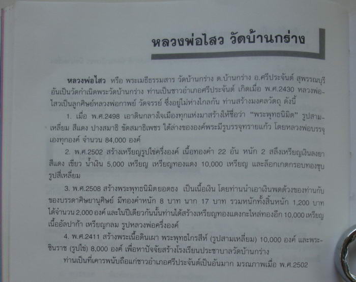  พระพุทธนิมิตเนื้อดินเผา เจ้าคุณไสว วัดบ้านกร่าง สุพรรณบุรี  