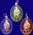 หลวงพ่อคูณ รุ่นเพื่อชีวิต เนื้อเงิน ลงยา 3สี ชุดที่ 4